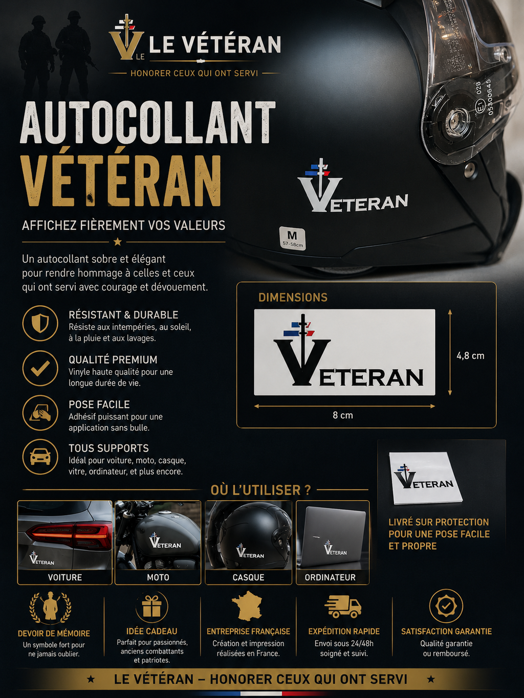 AUTOCOLLANT VÉTÉRAN