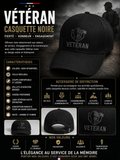 CASQUETTE NOIRE VÉTÉRAN