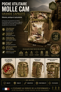 Poche Utilitaire MOLLE CAM – Grande Capacité