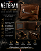 PORTEFEUILLE VÉTÉRAN MARRON
