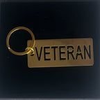 Porte-clés VÉTÉRAN – Plaque Métal Premium OR