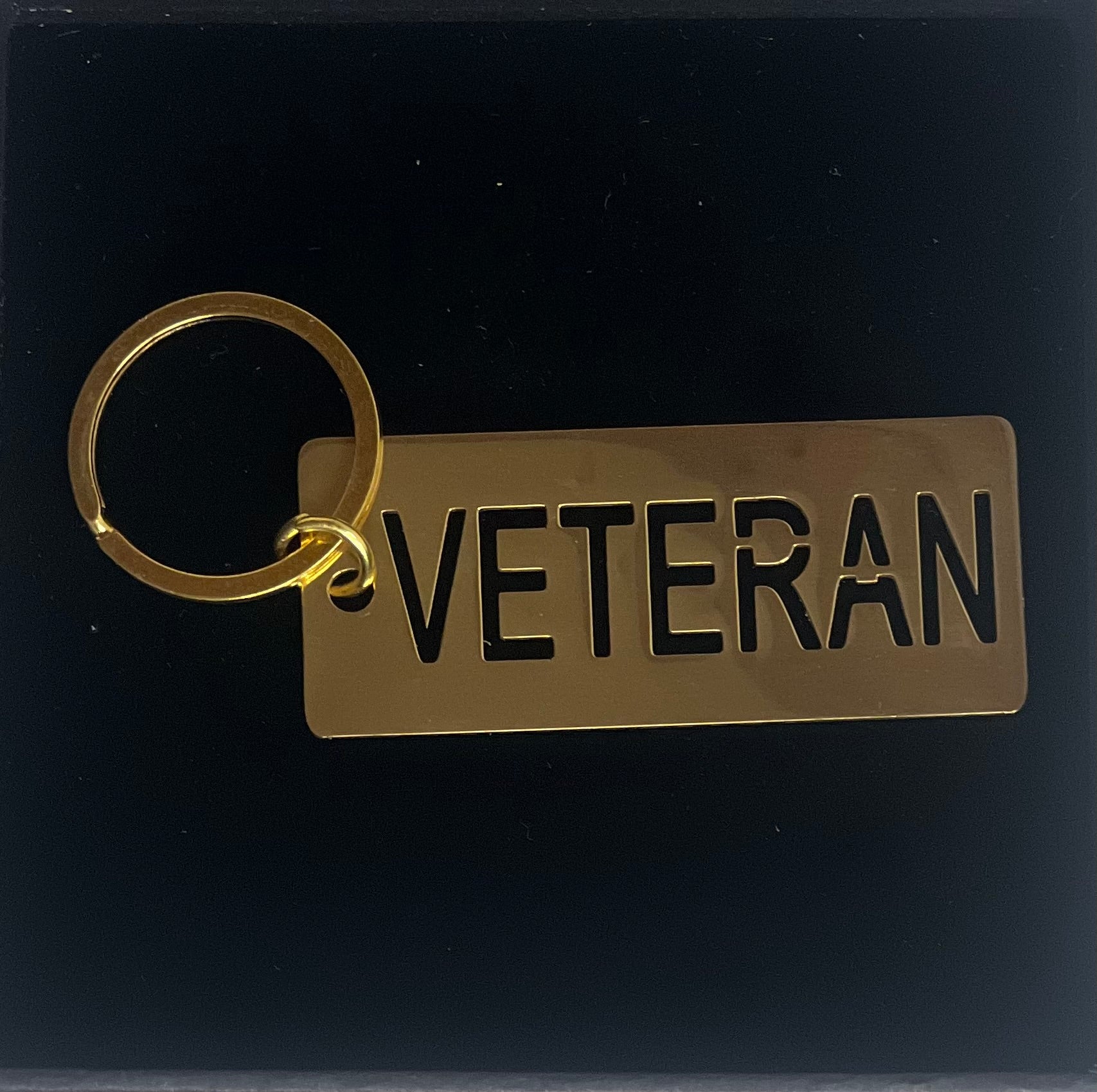 Porte-clés VÉTÉRAN – Plaque Métal Premium OR
