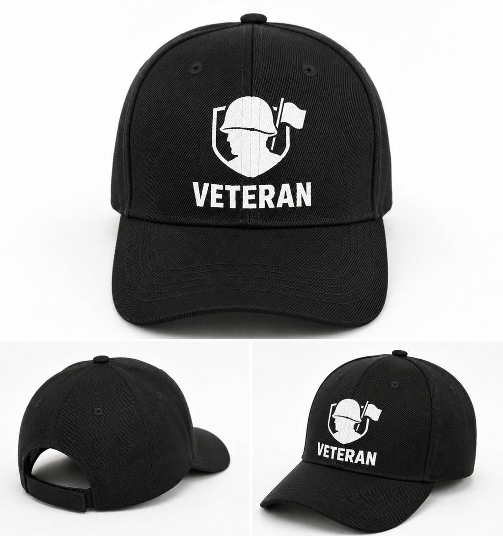 CASQUETTE NOIRE VÉTÉRAN – Logo Soldat