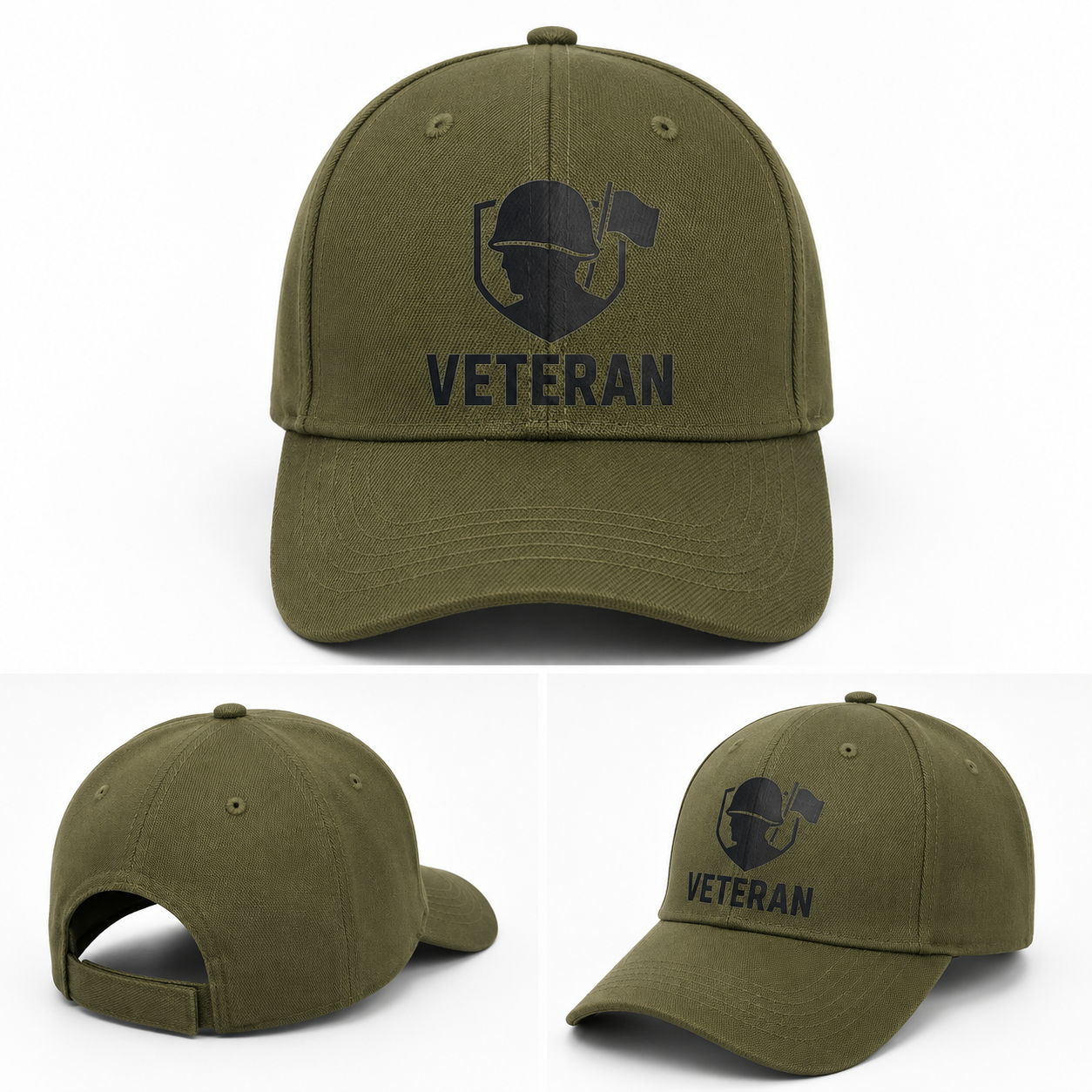 CASQUETTE VÉTÉRAN VERTE – Logo Soldat