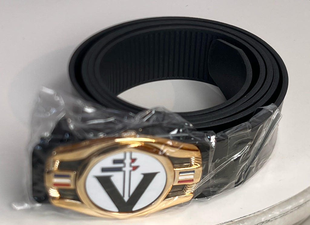 CEINTURE VÉTÉRAN – BOUCLE MÉTAL DORÉE