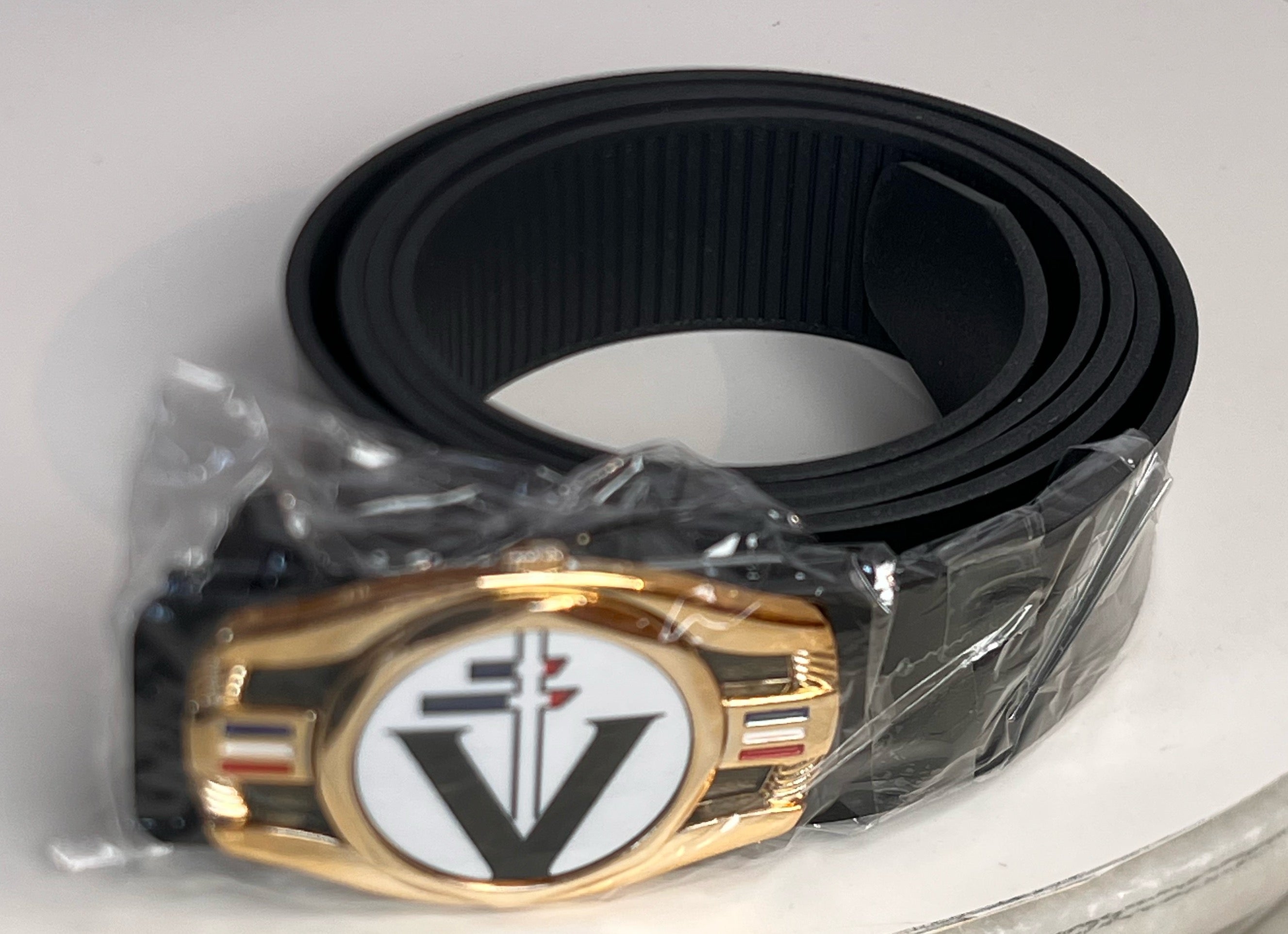 CEINTURE VÉTÉRAN – BOUCLE MÉTAL DORÉE