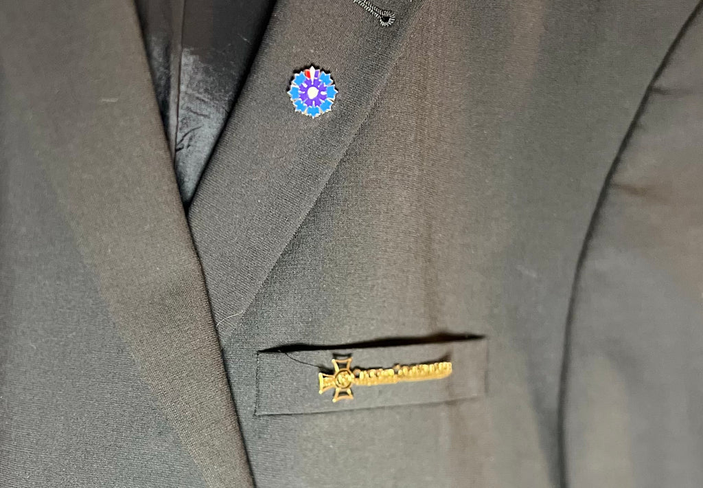 Broche Croix du Combattant – Broche Métal Doré
