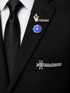 BROCHE « CROIX DU COMBATTANT » ARGENTÉE