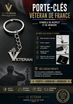Porte-clés « Vétéran » – Édition Métal ARGENT